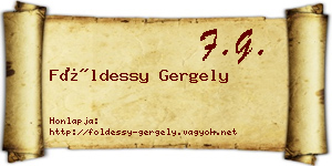 Földessy Gergely névjegykártya