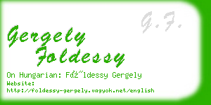 gergely foldessy business card